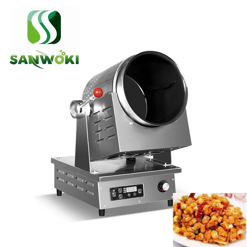 ノンスティック卵チャーハン調理ドラム式炒め機械自動調理 Holloware 中国食品調理ロボット Multicookers Aliexpress