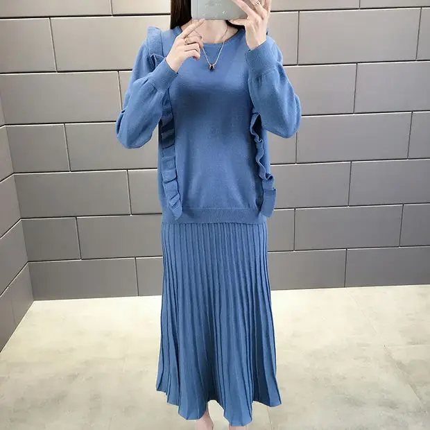 Blusas De Inverno Feminina, джемпер из лайкры, компьютерный трикотажный пуловер, 9466, настоящая фотография, Осень-зима, свитер из двух частей 70