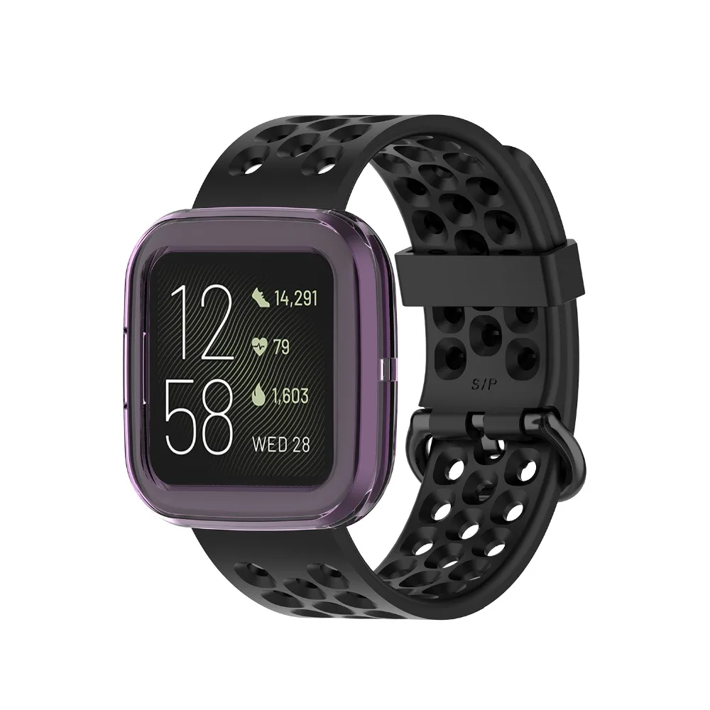 ТПУ защитный чехол для Fitbit Versa 2 Защитная крышка оболочки смарт часы браслет красочный протектор крышка