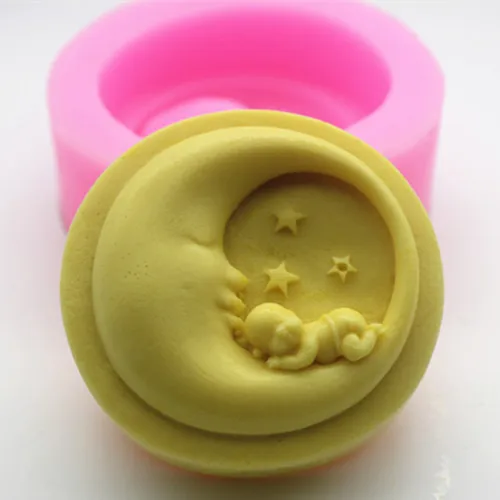 Круглые формы для пирожных DIY мыльницы 3D Детские шоколадные силиконовые формы для выпечки пудинга