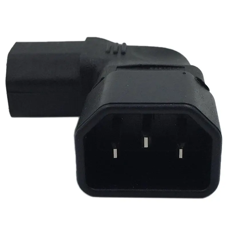 Правый угол IEC 320 C14 3 контактный разъем для C13 женский PDU PSU UPS Мощность удлинитель адаптер розетка для ЖК-дисплей светодиодный ТВ настенный кронштейн для телевизора