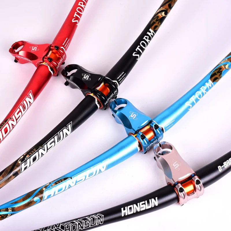 Rainbow Color Bicycle Handle Stem 35mm 31.8mm Aluminium Front 28.6mm MTB Mountain Road Bicycle Bicycle Stem AM/XC -17degrees 