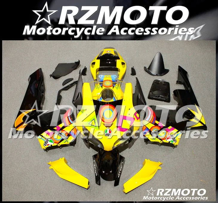 

4 Gifts New ABS Motorcycle Full Fairing Kit Fit for CBR600RR F5 2005 2006 05 06 cbr600 600RR body set yellow