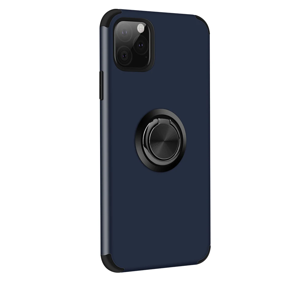 

Luxury Shockproof Case On For iPhone 11 11 Pro 11 Pro MAX X XS XR XS MAX 7 8 Silicone Cover Cool Finger Ring Holder Stand Case