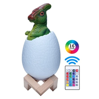 

Dinosaur Night Light, Dinosaur Lamp with 16 Colors, Remote Control Pat Touch Toy 35ED