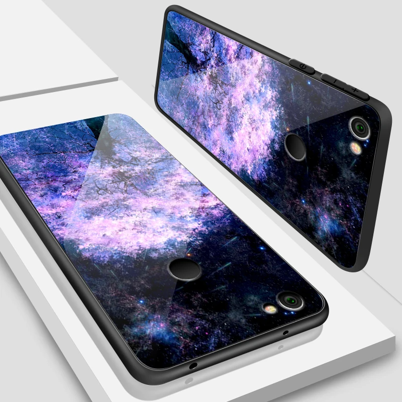 W358 Для Xiaomi 6X5X8 9 SE A1 A2 Lite роскошный чехол из закаленного стекла для Redmi Note 5A 4X6 7 Pro Prime Fashion защитный чехол - Цвет: W358