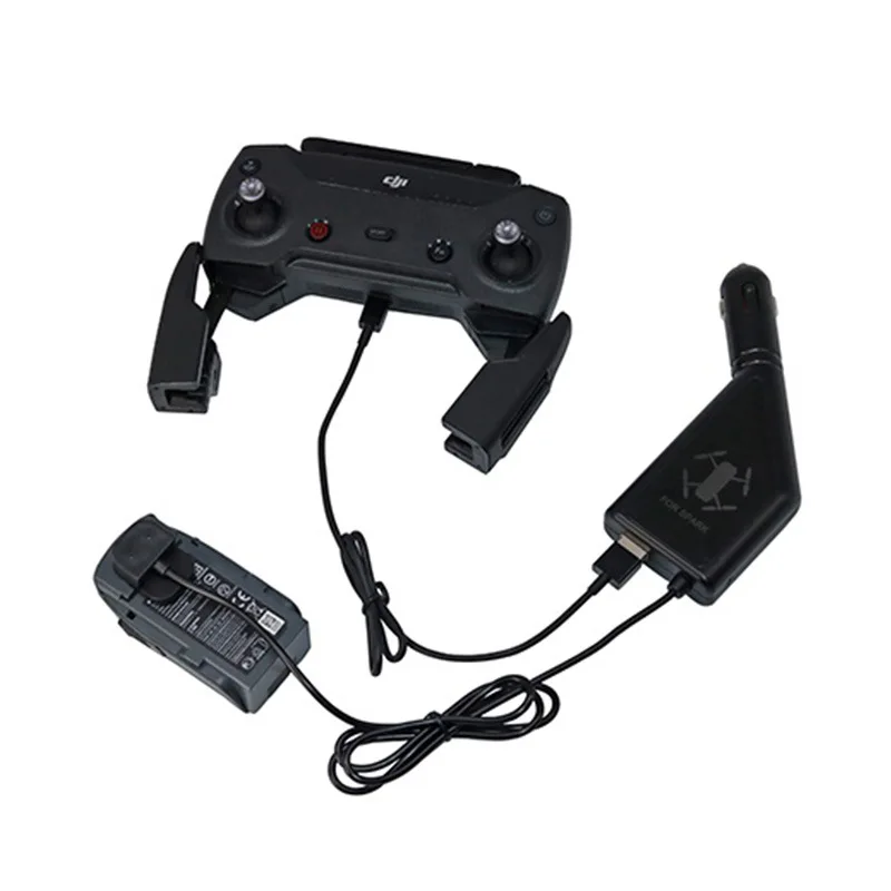 

DJI Xiao Car Charger Spark Unmanned Aerial Vehicle Double Car Mounted Charger USB Remote Control Charging Accessories