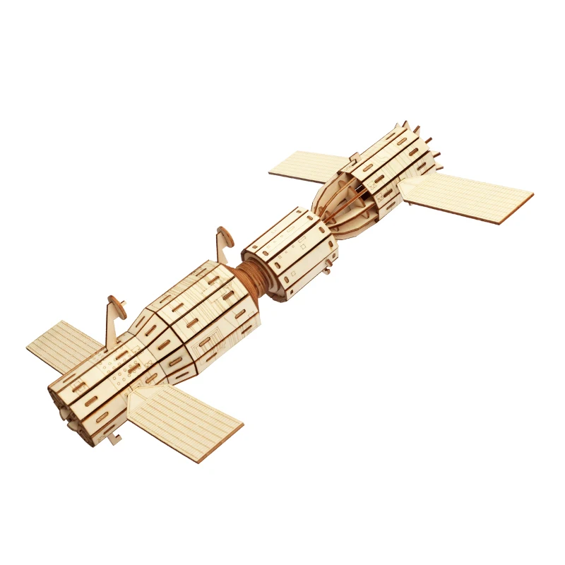 Tiangong Детская модель здания 3D головоломка бумажный картон космический корабль 3D DIY игра лазерная резка IQ головоломка для - Цвет: Tiangong