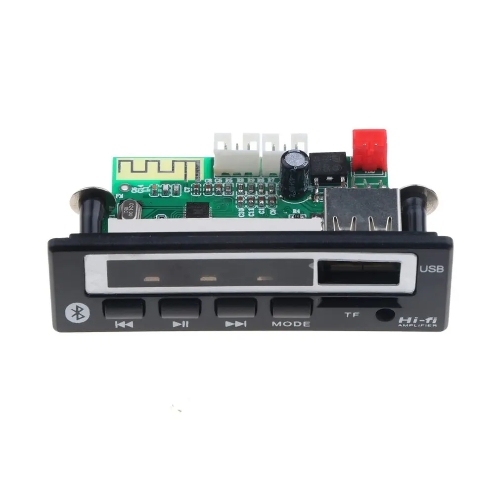 MP3 WMA WAV декодер доска 5 в 12 В беспроводной аудио модуль цветной экран USB TF FM радио для автомобиля аксессуары