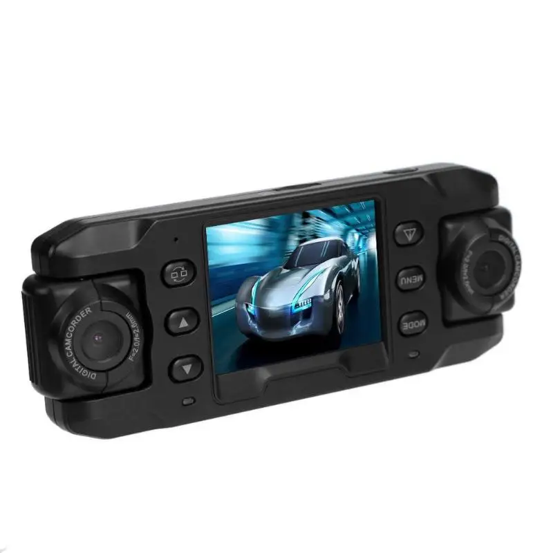 X8000 gps двойной объектив Автомобильный видеорегистратор с функцией ночного видения двойная камера видеорегистратор 140 градусов