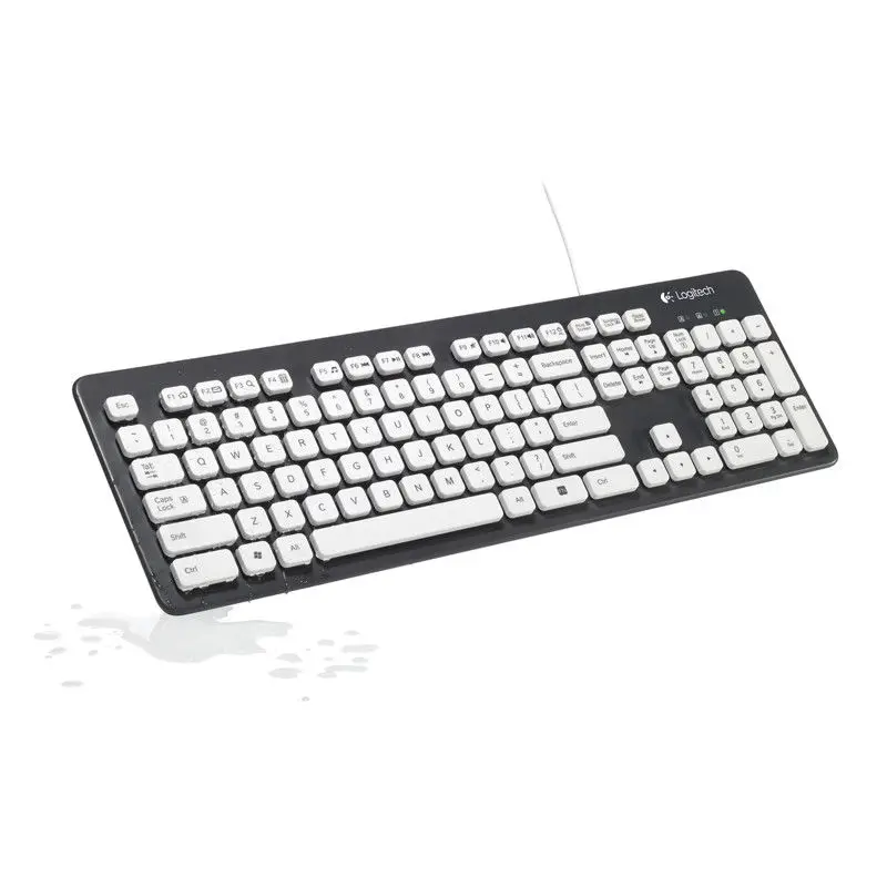 Logitech K310 моющийся Водонепроницаемый проводной USB черный ПК ноутбук игровая клавиатура полный корпус моющийся