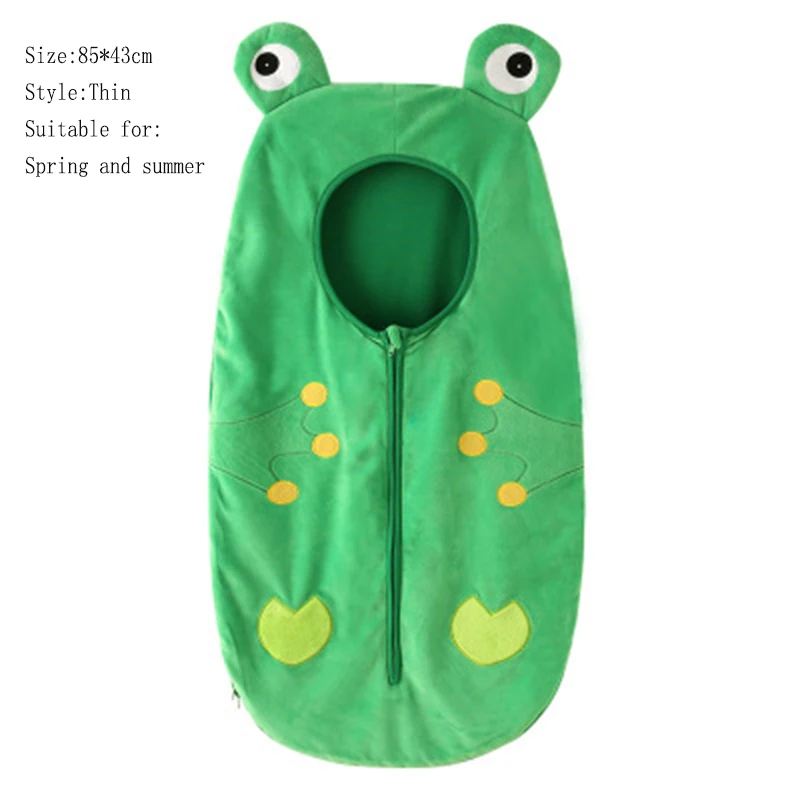 Спальный мешок для малышей; сезон зима-весна; детский спальный мешок; спальный мешок для новорожденных; Slaapzak; Форма лягушки; спальный мешок - Цвет: S thin