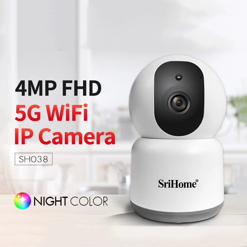 Sricam SH038 HD 4.0MP 5G Wifi IP Camera 360° Mobile Remote View Indoor Baby Monitor Night Color Video Surveillance CCTV |
