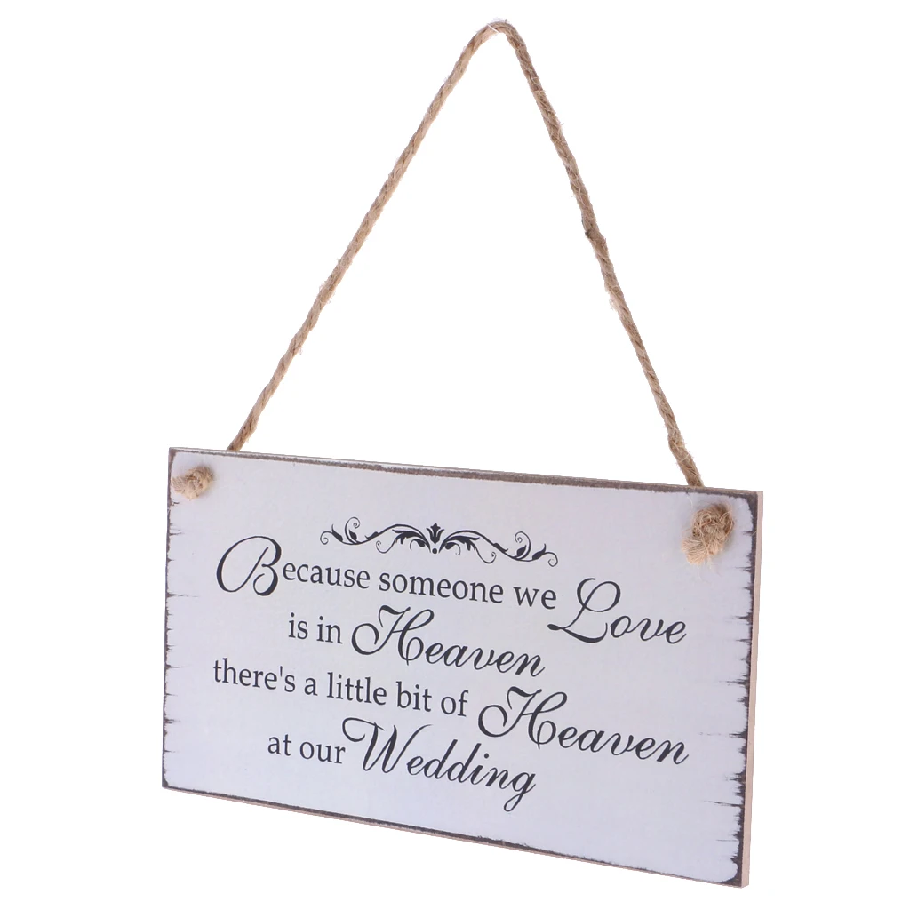 Because Someone We love is in Heaven Wooden Wedding Sign Memorial Gift | Дом и сад
