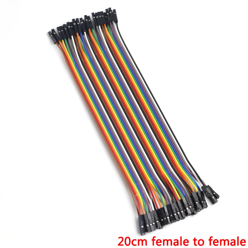 20cm F to F 40 Pin Dupont Line 10 см/20 см/30 см папа-Папа+ мама-мама соединительный провод Dupont кабель - Цвет: 20cm F to F