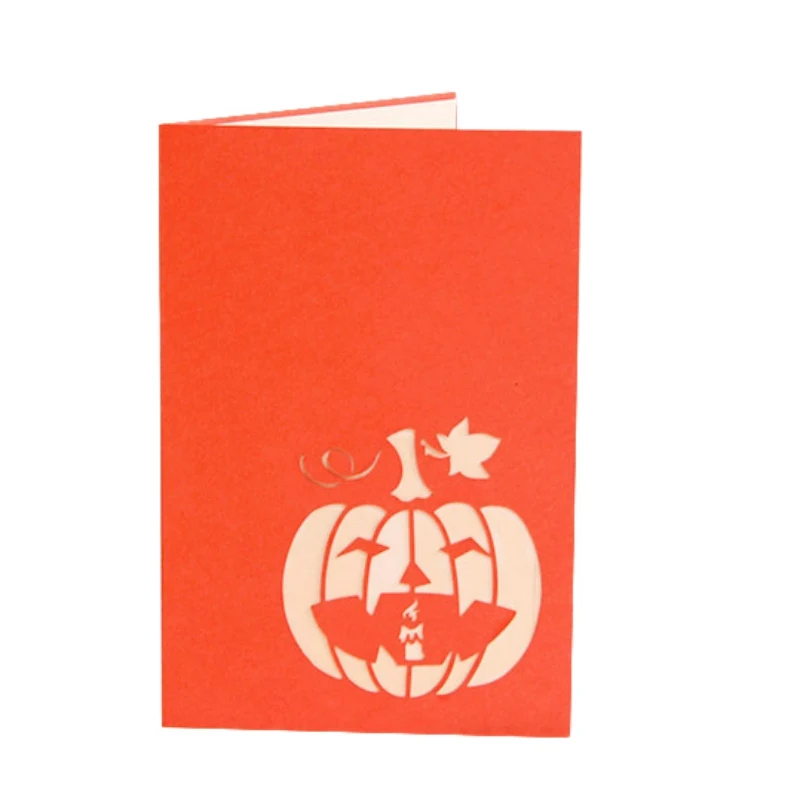  New Halloween 3D Popup Angry Pumpkin Greeting Card Creative Holiday Invitations Card Envelope Inclu - 4000542619362