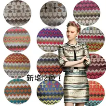 12 стилей, золотая нить, жаккард, геометрический, контрастный цветной тканевый наряд, швейный патч, текстиль, сделай сам, полиэстер, ткань, ткань C881