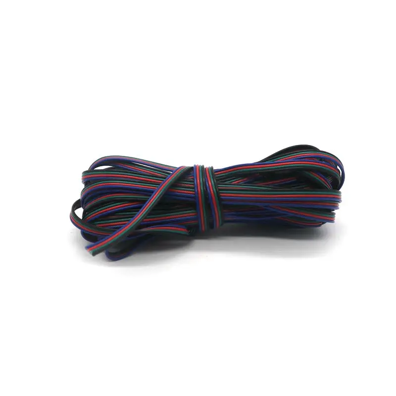 

SZYOUMY 4pin Cable wire for RGB Led Strip LED RGB Cable Red,Black (white),Green,Blue Wire Extension Cord 200M/lot