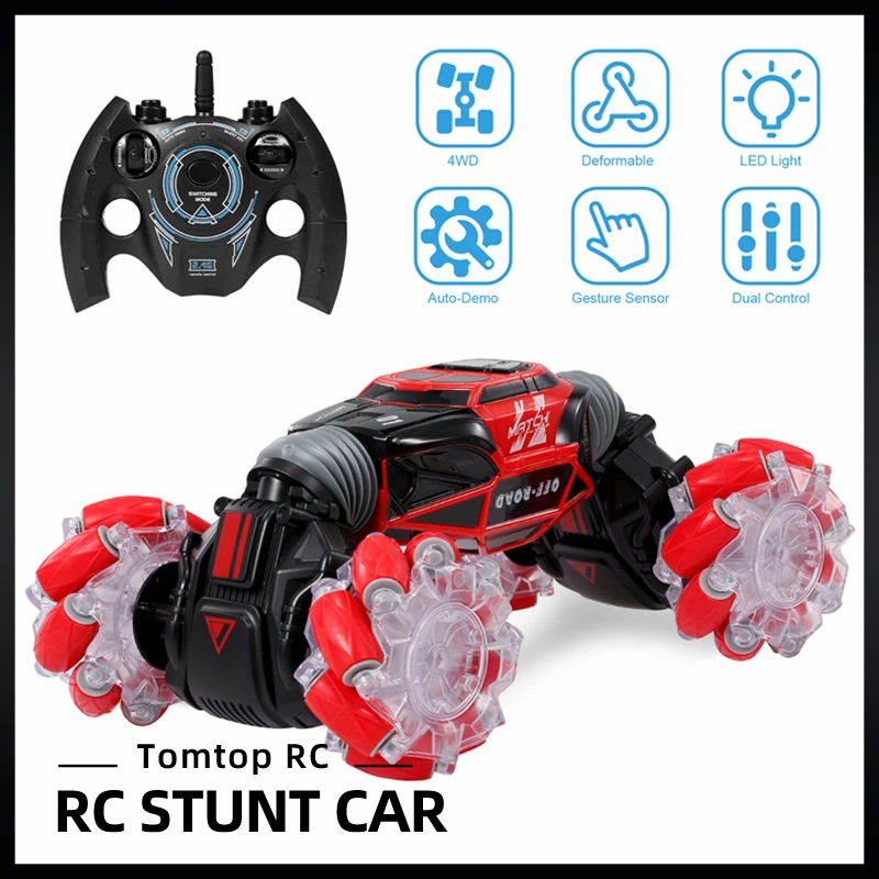 

1:16 4WD RC Stunt Car Light Music High Speed Tumble Crawler Vehicle Twisting Vehicle Drift Car Rotating Tumbling Christmas Gifts