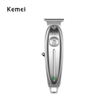 

Kemei-1949 All Metal Professional Hair Clipper Men Electric Cordless Hair Trimmer 0mm Baldheaded T Blade Haircut Machine Barber