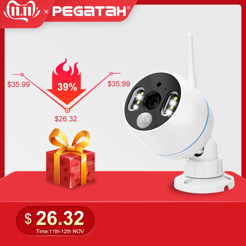  1080P ip wifi camera outdoor home security Floodlight Siren Alarm wireless camera PIR detection wif - 4.00034E+12