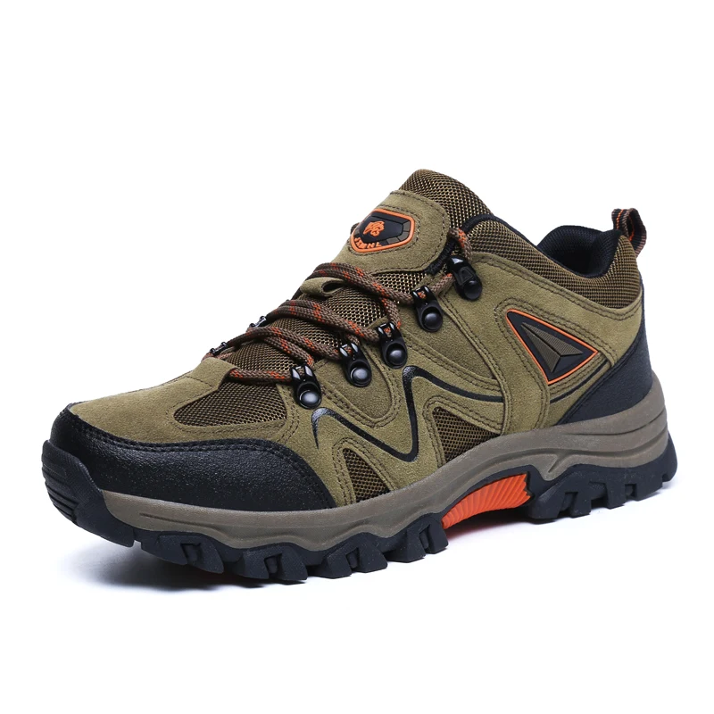 Jackshibo Hiking Upstream Shoes Boots For Men Outdoor Trekking Tourism Boots Camping Shoes Mountain Climbing Sports Sneakers - Цвет: Brown