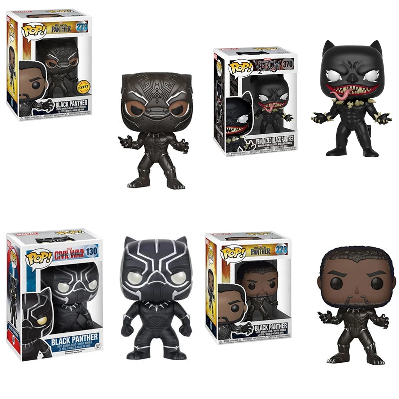 Funko POP аниме Marvel Мстители Черная пантера ПВХ экшн фигурка Коллекционная модель