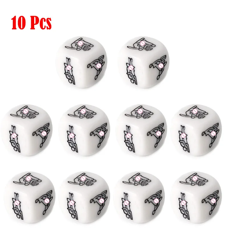 Game Dice Dice Set Acrylic Dice 1/2/4/10Pcs 20mm Adult Sex Dice Erotic Poses Couple Funny Sexy Love Toy Night Bar Humor Game