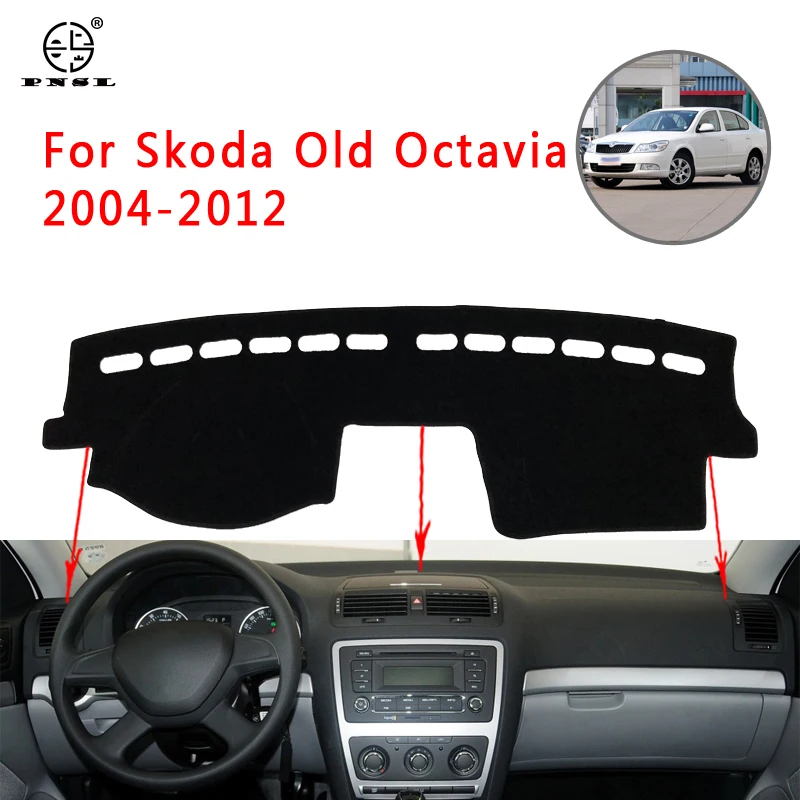 PNSL крышка приборной панели автомобиля Dash коврик ковёр для Skoda Octavia 2 A5 MK2 1Z 2005 2013