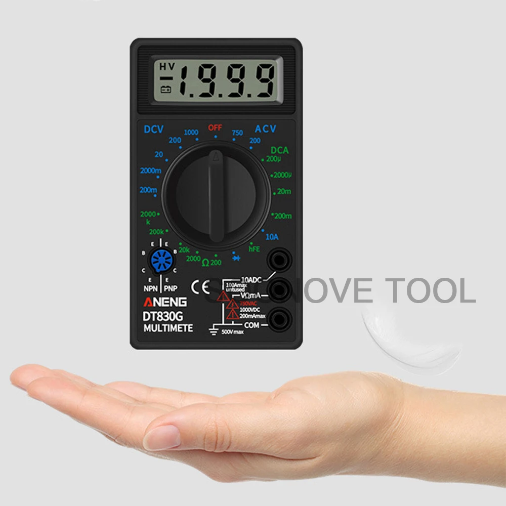 ANENG DT830G цифровой мультиметр AC/DC Автоматический диапазон ручные ЖК-цифровые мультиметры Вольтметр Амперметр Ом зуммер тестер