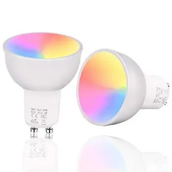 

Smart Light Bulb WiFi GU10 RGBW 5W Led Dimmable Compatible with Alexa & Google Home Remote Control by Smartphone Tablet.