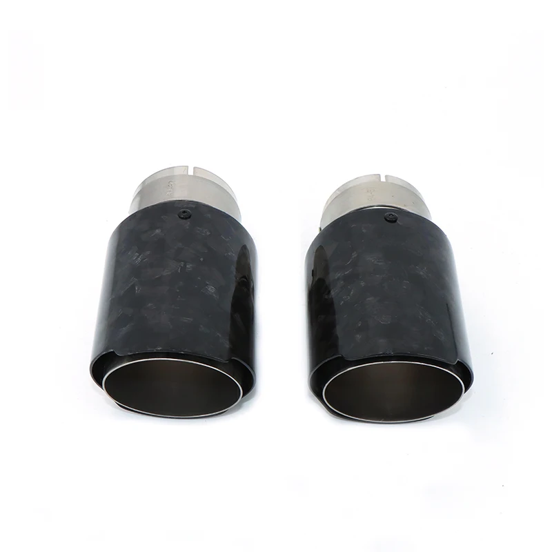 1pcsExhaust pipe modified carbon fiber forged pattern bright material exhaust tail throat 304 style 170mm length tail nozz DZ016