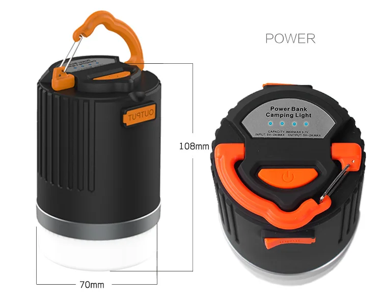 

New camping light with mobile power waterproof camping light rechargeable camping light LED Tent Light Outdoor products