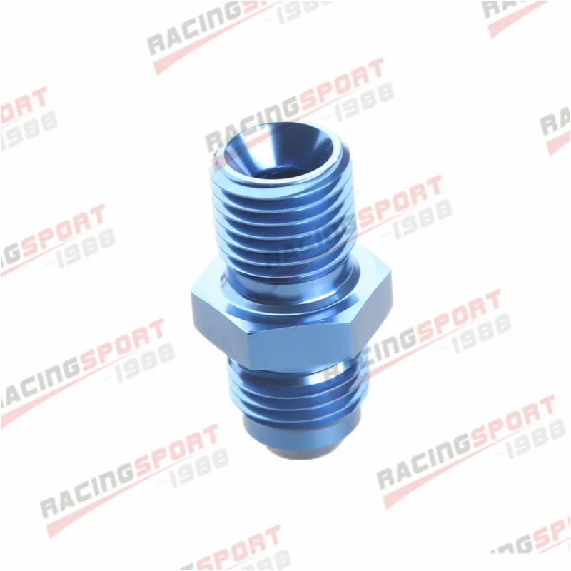 6 AN 6AN штекер до M14 x 1,5(мм) метрический прямой фитинг синий