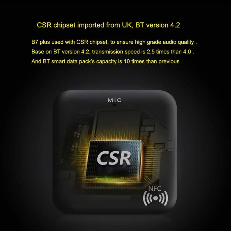 CSR беспроводной 3,5 мм аудио адаптер AUX Bluetooth 4,2 приемник APTX/APTX LL/AAC/SBC D08A