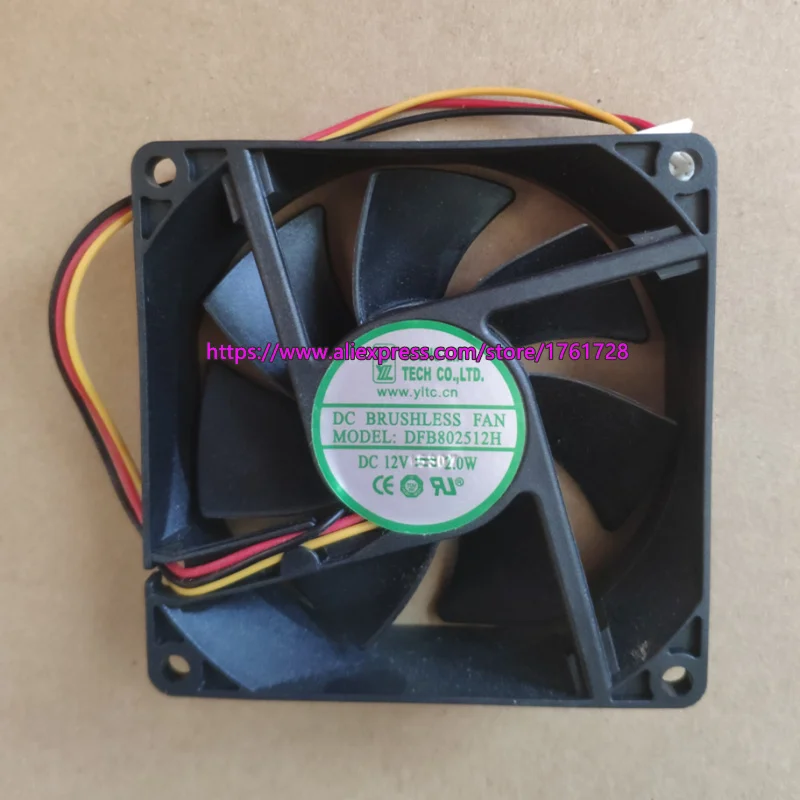 Brand new 8025 8cm cooling fan DFB802512H 8025 12V 2.0W frequency converter fan~
