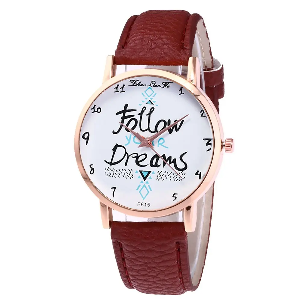 Топ бренд класса люкс девушка Quartzwatch модные кожаные кварцевые часы женские наручные часы девушка часы waemale - Цвет: NO.9