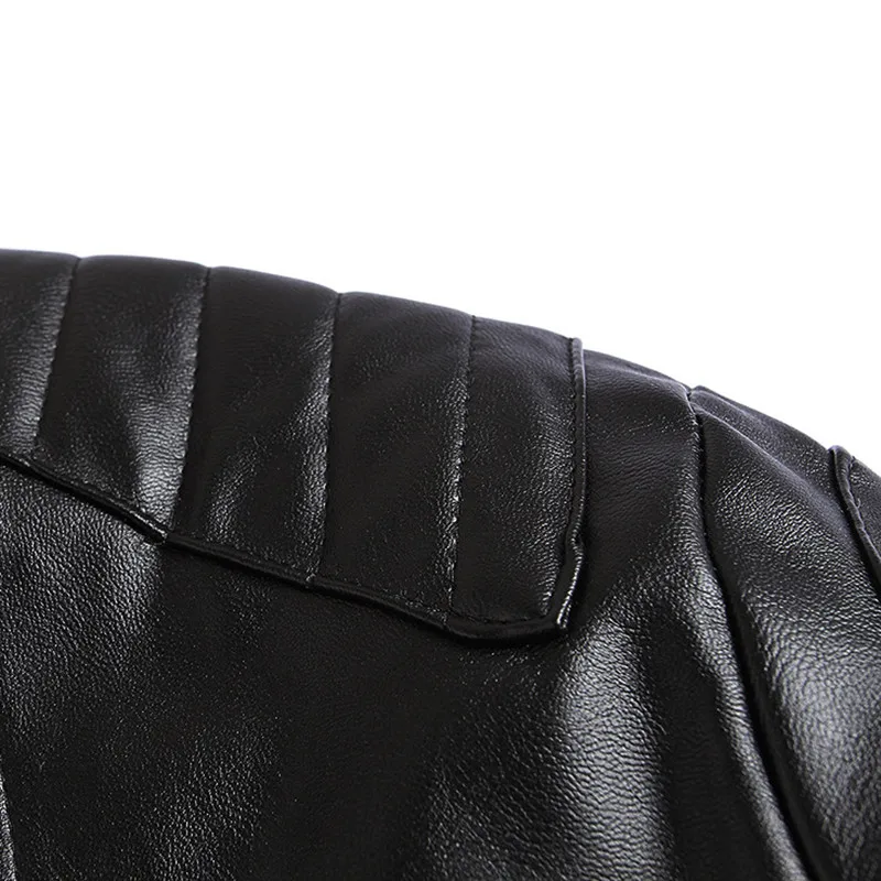 Мужские черные кожаные куртки, мужские пальто, 5XL, модные, двойные, на пуговицах, с черепами, мотоциклетная, искусственная кожа, верхняя одежда, мужская куртка, брендовая одежда