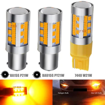 

The New LED Turn Signals T20 7440 BAU15S 1156 105SMD 4014 Decodes Anti-Strobe Rear Lamp CanBus
