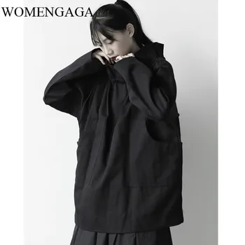 

Loose Loose Fit Black Drawstring Oversized Sweatshirt Turtleneck Long Sleeve Women Big Size Fashion Tide Spring 2020 N380