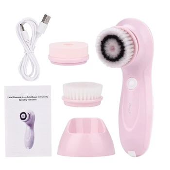 

3 In 1 Electric Face Cleanser USB Rechargeable Blackhead Removal Pore Cleaner Facial Washing Cleaning Brush Machine Skin Care
