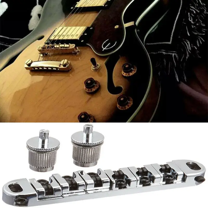 США 1 комплект BM-06 замок Tune-o-matic гитара мост ролик седло для Gibson LP