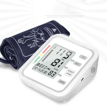 

Monitor Automatic Digital LCD Display Wrist Blood Pressure Monitor Heart Beat Rate Pulse Meter Measure White Carry Health Care