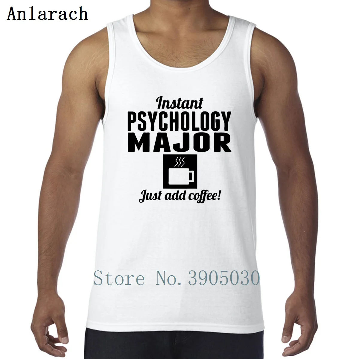 Мгновенная Psychology Major Just Add жилет кофейного цвета милый индивидуальный размера плюс 3xl майка Мужская Летний стиль уличная одежда фитнес