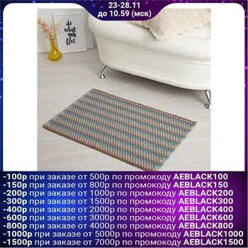 

Carpet GRID, 50 x 80 ± 3 cm, blue / black.