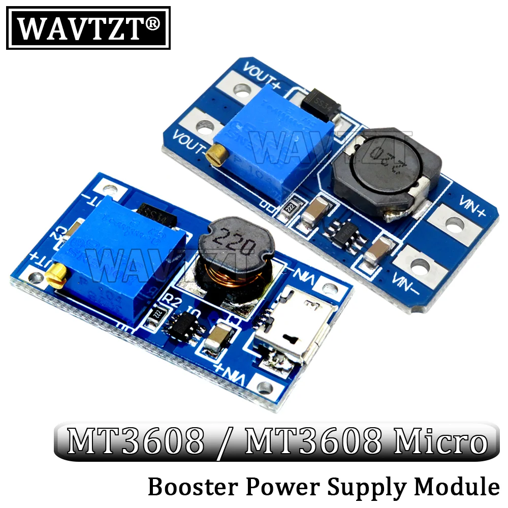MT3608 Micro DC-DC Step Up Φ модуль питания повышающая плата TP4056 MAX Выход 28 в 2A для Arduino |