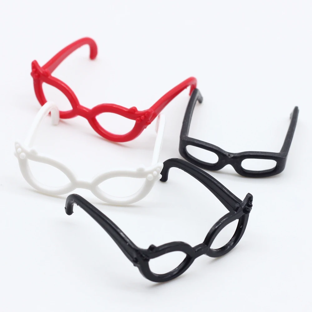 10pcs/set Doll Accessories Mini Plastic Glasses For 30cm 1/6 Doll House doll accessories,doll eyewear accessories