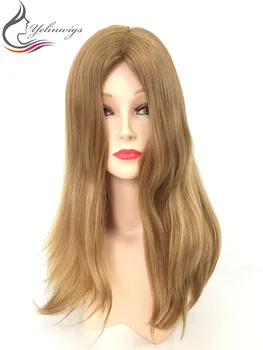 

Stock Natural Wavy 14 Inch Large Layer 12/14 Beauty Blonde Color European Hair Wig With Body