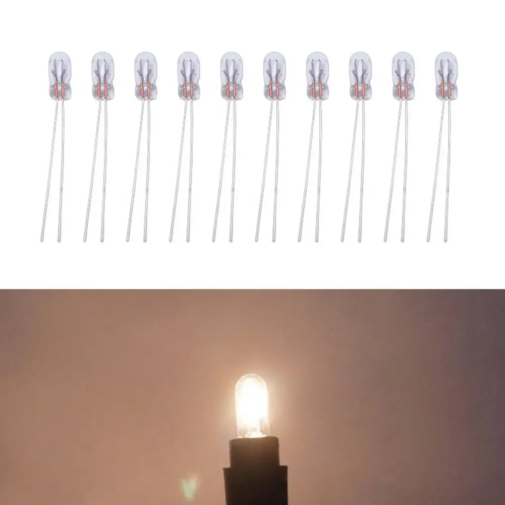 10 Pcs Automobile Instrument Light T3 Light Bulb Car ABS 12V 30MA For All Models Dashboard Lights Warm White Car Accessor car dashboard light bulbs