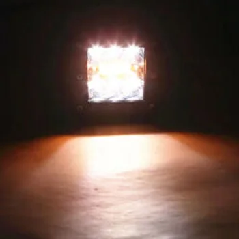 

Shockproof LED Work Light 48W Off road Fog White+Amber Flashing Flush-Mount 6000K